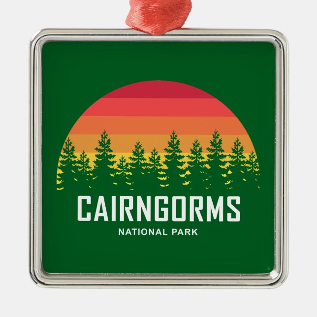 Cairngorms National Park Scotland Metal Ornament (Front)