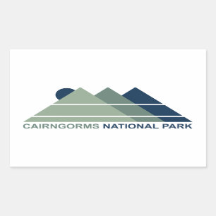 Cairngorms National Park Scotland Mountain Sun Rectangular Sticker
