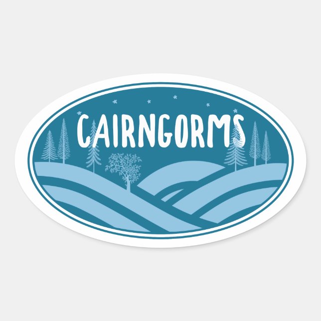Cairngorms National Park Scotland Outdoors Oval Sticker (Front)