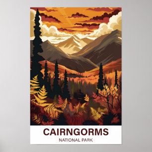 Cairngorms National Park Scotlandia Travel Poster