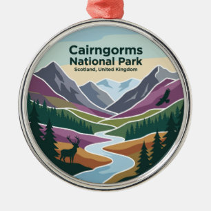 Cairngorms National Park United Kingdom Metal Ornament