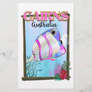 Cairns Australia Holiday poster Stationery