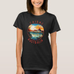 Cairns Australia Retro Distressed Circle T-Shirt<br><div class="desc">Cairns retro vector travel design. Cairns is a city in Queensland,  Australia,  on the tropical northeast coast of Far North Queensland. It was founded in 1876 and is considered the gateway to Australia's Great Barrier Reef and the Wet Tropics Rainforest.</div>