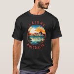 Cairns Australia Retro Distressed Circle T-Shirt<br><div class="desc">Cairns retro vector travel design. Cairns is a city in Queensland,  Australia,  on the tropical northeast coast of Far North Queensland. It was founded in 1876 and is considered the gateway to Australia's Great Barrier Reef and the Wet Tropics Rainforest.</div>