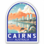 Cairns Australia Travel Art Vintage<br><div class="desc">Cairns retro vector travel design. Cairns is a city in Queensland,  Australia,  on the tropical northeast coast of Far North Queensland. It was founded in 1876 and is considered the gateway to Australia's Great Barrier Reef and the Wet Tropics Rainforest.</div>