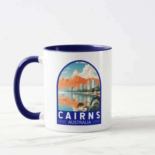 Cairns Australia Travel Art Vintage Mug (Left)