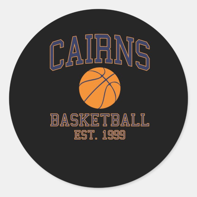 Cairns Basketball  Classic Round Sticker (Front)