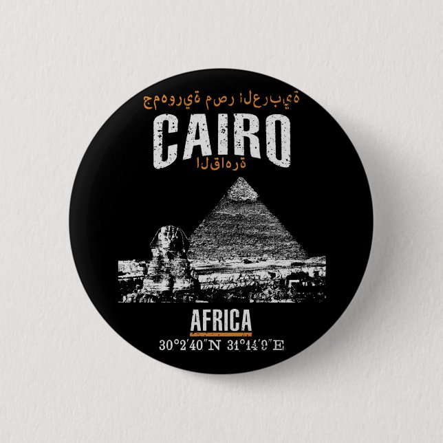 Cairo 6 Cm Round Badge (Front)