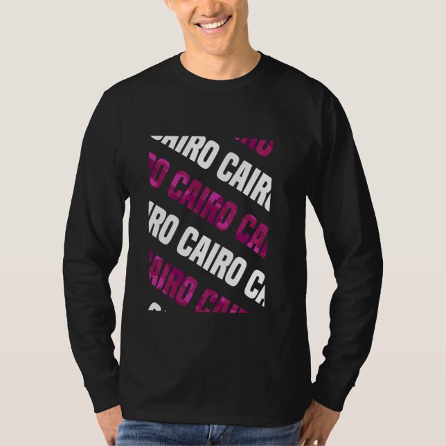 Cairo Camo Pattern Pink Camouflage T-Shirt (Front)