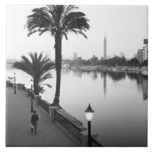 Cairo Egypt, Along the Nile River Ceramic Tile