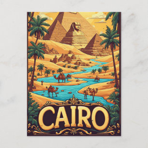 Cairo Egypt Ancient Pyramids Adventure Postcard