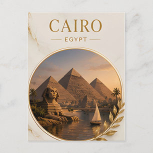 Cairo Egypt Ancient Pyramids & Nile Heritage 🗺️ Postcard