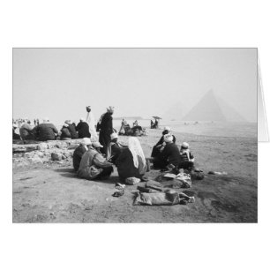 Cairo Egypt, Camel Jockeys Giza Pyramids (NR) 2