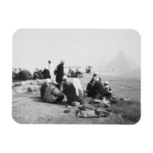 Cairo Egypt, Camel Jockeys Giza Pyramids (NR) 2 Magnet