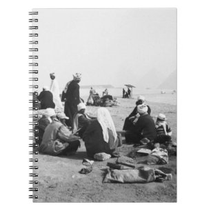 Cairo Egypt, Camel Jockeys Giza Pyramids (NR) 2 Notebook