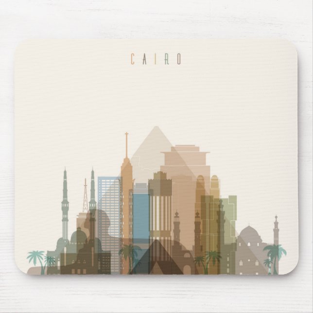 Cairo, Egypt | City Skyline Mouse Pad (Front)