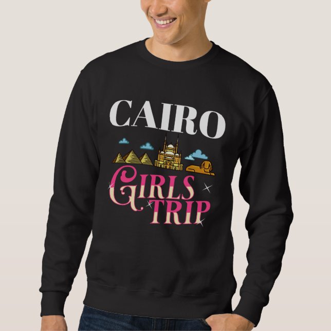 Cairo Egypt City Trip Skyline Map Travel Sweatshirt (Front)