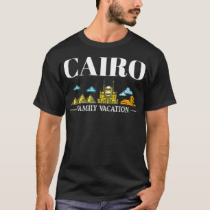 Cairo Egypt City Trip Skyline Map Travel  T-Shirt