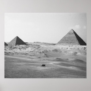 Cairo Egypt, Giza Pyramids Poster