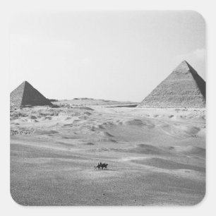Cairo Egypt, Giza Pyramids Square Sticker