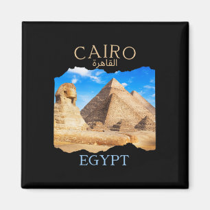 Cairo Egypt Pyramids cairo' In Arabic Egyptian Vac Magnet