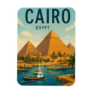 Cairo Egypt Pyramids Nile River Ancient City Magnet
