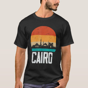Cairo Egypt Retro Vintage Sunset Skyline Cairo T-Shirt