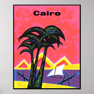 Cairo, Egypt travel poster
