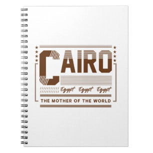 Cairo Egypt Typography Graphic   Modern Design Notebook