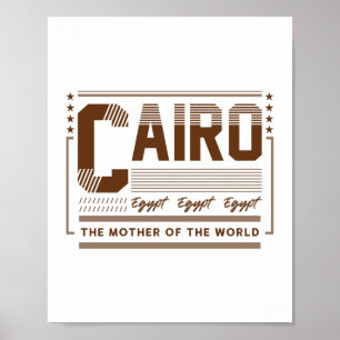 Cairo Egypt Typography Graphic   Modern Design Poster