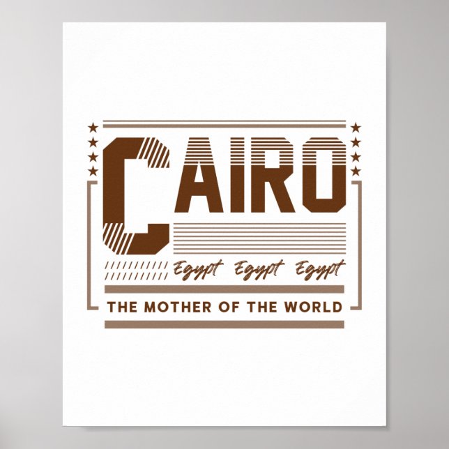 Cairo Egypt Typography Graphic | Modern Design Poster (Front)