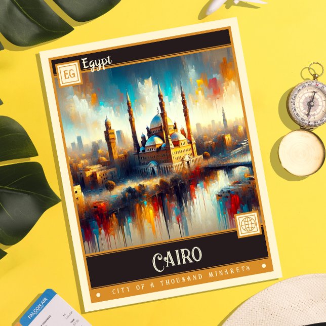 Cairo, Egypt | Vintage Painting Postcard (Creator Uploaded)