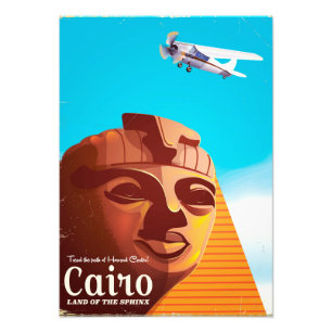 Cairo Egypt Vintage style travel poster