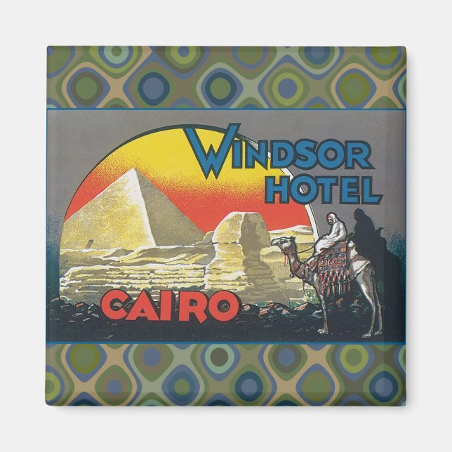 Cairo Egypt Vintage Travel Magnet (Front)