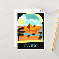 Cairo, Egypt vintage travel poster