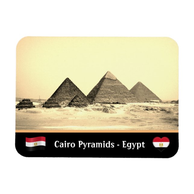 Cairo, Egyptian Pyramids - Ancient Egypt /UNESCO Magnet (Horizontal)
