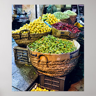 Cairo Khan el Khalili Bazaar Food Poster