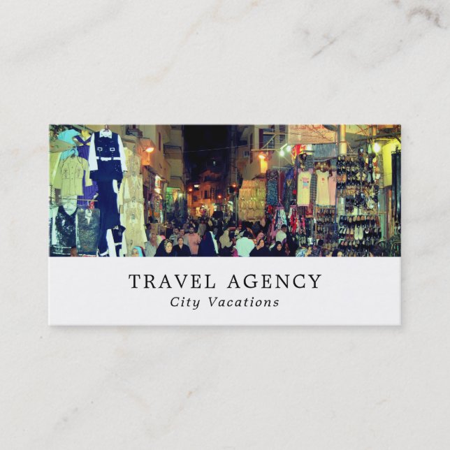 Cairo Market, Egypt, Travel Agent Business Card (Front)
