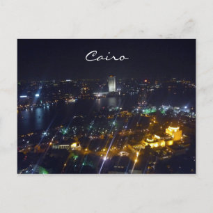 cairo night view postcard