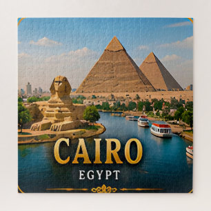 Cairo Pyramids and Timeless Nile Splendour Jigsaw Puzzle