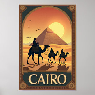 Cairo – Retro Travel Art Poster