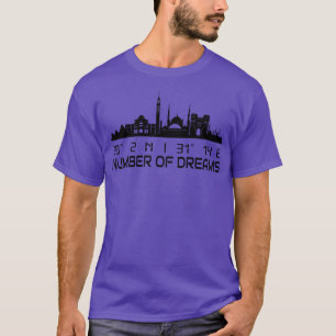 Cairo Skyline Gps Coordinates Egypt 1 T-Shirt