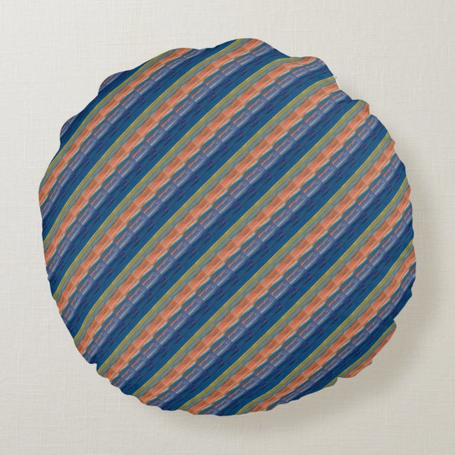 Cairo Striped Round Cushion (Back)
