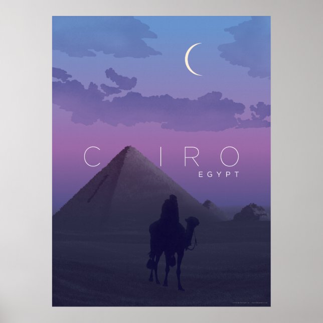 Cairo Sunset Travel Poster (Front)