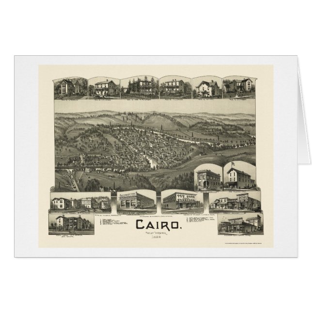 Cairo, WV Panoramic Map - 1899 (Front Horizontal)