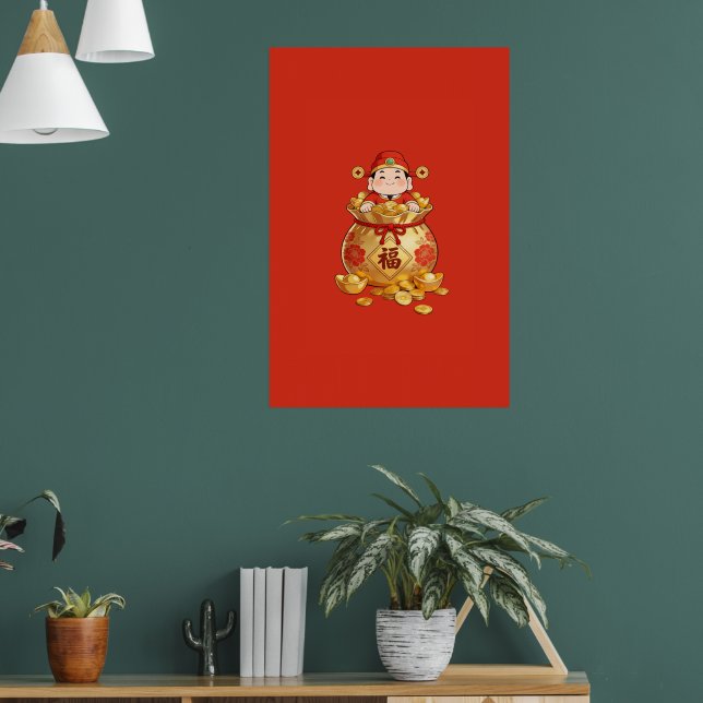 Caishen Wealth Wall Art (Living Room 1)