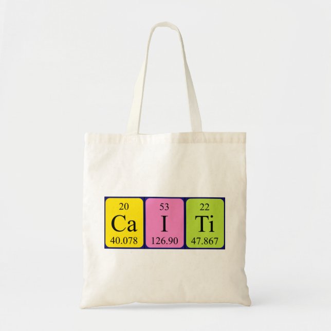 Caiti periodic table name tote bag (Front)