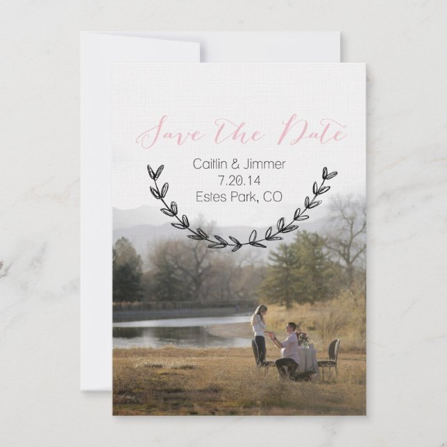 Caitlin & Jimmer Personalised Save the Date 01 (Front)