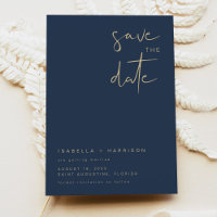 CAITLIN- Navy and Gold Modern Save the Date
