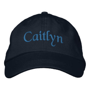 Caitlyn Embroidered Baseball Cap / Hat Blue